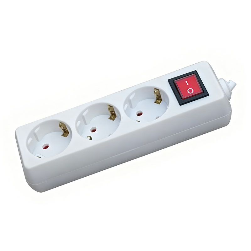 نوار برق سوکت بلند شونده EU Schuko با کلید راکر